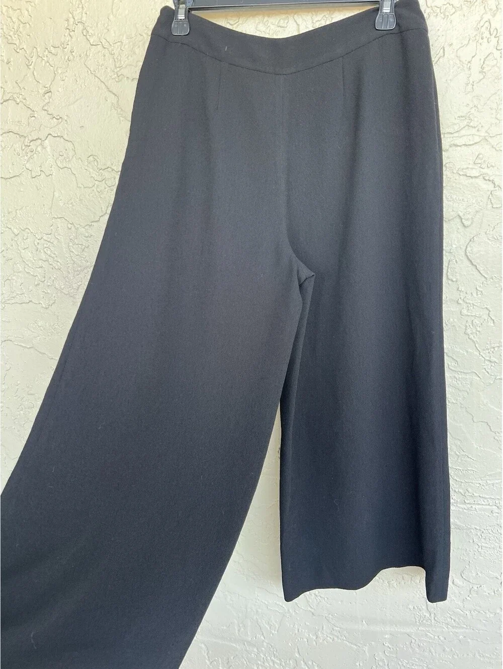 Madewell Womens Black Crepe Cropped Wide Leg Pants Size 6 30/24”